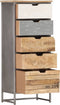 vidaXL - Ladekast - 45x30x105 - cm - massief - mangohout