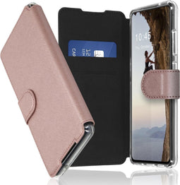 Accezz Hoesje Geschikt voor Samsung Galaxy S21 FE Hoesje Met Pasjeshouder - Accezz Xtreme Wallet Bookcase - Rosé Goud