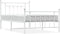 vidaXL - Bedframe - met - hoofd- - en - voeteneinde - metaal - wit - 107x203 - cm