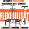 DH FitLife Opvouwbare Fitness Trampoline Ø121 cm - Indoor Trampoline - 3 Verstelbare Handgrepen - Zwart