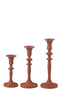J-Line Set Van 3 Kaarshouders Klassiek Aluminium Roest