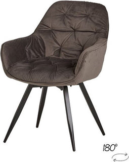 Eetkamerstoel Vince Grijs Velvet | Le chair