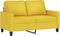 vidaXL - Tweezitsbank - 120 - cm - stof - lichtgeel