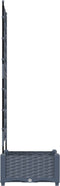 vidaXL - Tuinplanter - met - Trellis - Lichtgrijs - 40x40x125,5 - cm