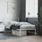 vidaXL - Bedframe - met - hoofdbord - metaal - wit - 107x203 - cm
