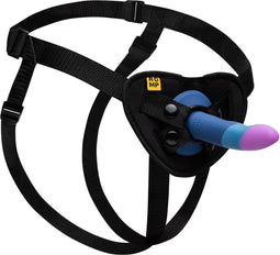 ROMP Piccolo Pegging Kit - 5 Inch Silicone Strap On Dildo - Verstelbaar Harnas Strap On Kit met Niet-Realistische Zuignap Dildo - P-Spot & G-Spot Gebogen Dildo - Machine Wasbaar