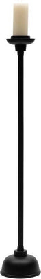 Riviera Maison RM Xavi Candle Holder Statue - Aluminium - Black - 19.0x19.0x110.0 cm