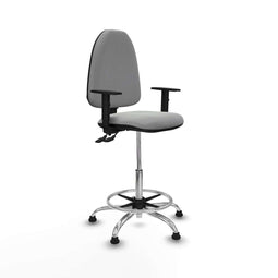 Piqueras y Crespo B1D05RT - Bureaustoel - Hoogteverstelbaar met armleuning - Lichtgrijs