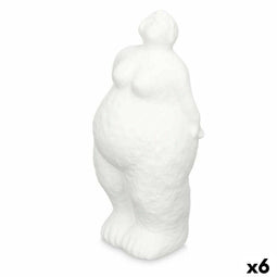 Decoratieve figuren Wit Dolomite 14 x 34 x 12 cm (6 Stuks) Vrouw Staand
