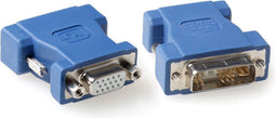 Intronics AB3750 - Verloopadapter DVI-A male - VGA female - Blauw