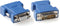 Intronics AB3750 - Verloopadapter DVI-A male - VGA female - Blauw