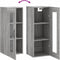 vidaXL - Hangkast - 34,5x34x90 - cm - grijs - sonoma - eikenkleurig