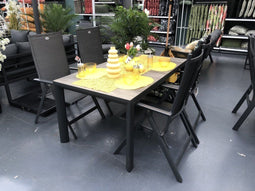 Santos dining set santos tafel met 4x aruba stoel