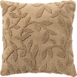 Dutch Decor HOJA - Sierkussen 45x45 cm Semolina - beige - Inclusief binnenkussen