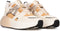 POSH by Poelman WAVY - Dames sneakers - Chunky zool 5 cm - Beige met cognacbruin