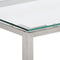 vidaXL - Wandtafel - roestvrijstaal - en - gehard - glas - zilverkleurig