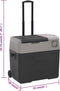 vidaXL - Koelbox - met - wielen - en - adapter - 50 - L - polypropeen - zwart - en - grijs