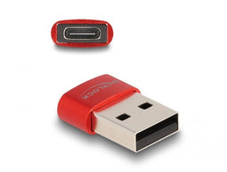 Delock 60050 - USB-C naar USB A kabel - Rood