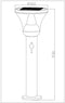 Zonne-straatlamp - GALIX - G4595C - Zeer helder - Roestvrij staal met detector - H93 cm - 1000 Lumen