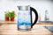 alpina Waterkoker met Temperatuurregeling 0.8L - Glazen Waterkoker 230V - Waterkoker met Warmhoudfunctie - Temperatuur van 50°C tot 100°C - Automatisch Uitschakelen - Glas/RVS - Zilver