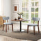 Coast Set van 2 Eetkamerstoelen - Gestoffeerde Zitting - Heveahout - Grijs/Walnoot - 51 x 47 x 82 cm (2 stuks)