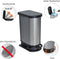 Rotho Paso mono pedaalemmer - prullenbak 50L - BPA vrij - donker zilvermetallic