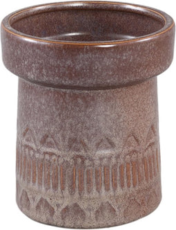 PTMD Rail Bloempot - 12 x 12 x 14 cm - Keramiek - Bruin