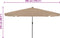 vidaXL - Tuinparaplu - met - LED-verlichting - 395x245 - cm - Taupe
