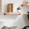 vidaXL - Wandschap - 60x40x(2-6) - cm - onbehandeld - massief - eikenhout