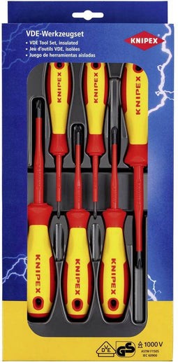 Knipex Schroevendraaierset VDE 6-delig Kruiskop Pozidriv, Kruiskop Phillips
