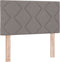 vidaXL - Hoofdbord - met - Diamantblok - Design - Taupe - 80 - cm - Stof