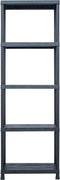 vidaXL - Opbergrekken - 5 - st - 125 - kg - 60x30x180 - cm - kunststof - zwart