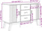 vidaXL - Dressoir - OLDEN - 114x43x73,5 - cm - massief - grenenhout - bruin
