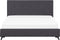 AMBASSADOR - Tweepersoonsbed - Donkergrijs - 160 x 200 cm - Polyester