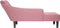 vidaXL - Chaise - longue - met - rechterarmleuning - fluweel - roze