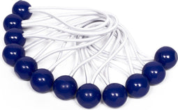 Elastiek met bal blauw - 12 delig - Spanelastiek - 15cm - Benson