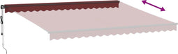 vidaXL - Luifel - automatisch - uittrekbaar - 450x300 - cm - bordeauxrood