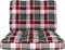 vidaXL - Palletkussens - 2 - st - ruitpatroon - stof - rood