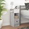 vidaXL - Nachtkastje - met - lade - 25x31x66 - cm - grijs - sonoma - eikenkleurig