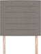 vidaXL - Hoofdbord - met - Lijnen - in - Taupe - - - 100 - cm - Stof