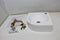 Differnz Cleo - Fonteinset - Keramiek - Gebogen Kraan Mat Goud - 30 x 30 x 10 cm