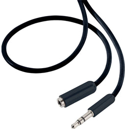 SpeaKa Professional SP-7870468 - Jackplug Audio Verlengkabel 3,5 mm - SuperSoft kabelmantel - Zwart (3,00 m)