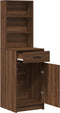 vidaXL - Hoge - Kast - Bruin - Eiken - 40x41x135 - cm - Bewerkt - Hout