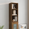 vidaXL Wandkast - 34,5x32,5x90 cm - bewerkt hout - bruin eikenkleur
