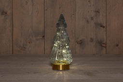 Anna's Collection - B.O.T. Tree Glass 10X23,5 cm Grey With Golden B...