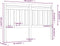 vidaXL - Hoofdbord - 140x4x100 - cm - massief - grenenhout - wit