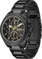 BOSS HB1513950 VOLANE Heren Horloge - Mineraalglas - Roestvrijstaal - Zwart - 44 mm breed - 4.4 cm lang - Quartz - Vouw/Vlindersluiting - 5 ATM (douchen)