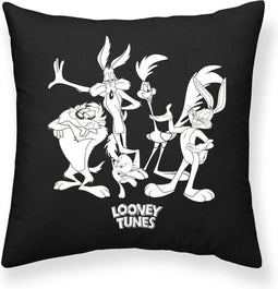 Kussenhoes Looney Tunes Looney B&w A Zwart 45 x 45 cm
