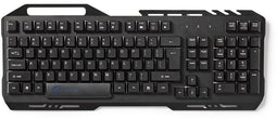 Nedis GKBD200BK - Verlicht Toetsenbord - Membraan - Qwerty US (Internationaal) - Draad USB 2.0