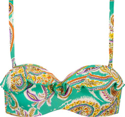 CYELL Paisley Perfect - bikinitop met voorgevormde cups en beugel - Maat 70E - Groen
